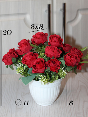 розы в кашпо