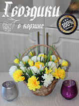 гвоздики в кашпо