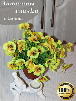анютины глазки в кашпо