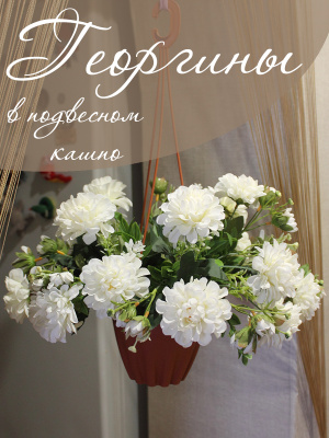 цветы в подвесном кашпо