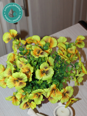 анютины глазки в кашпо