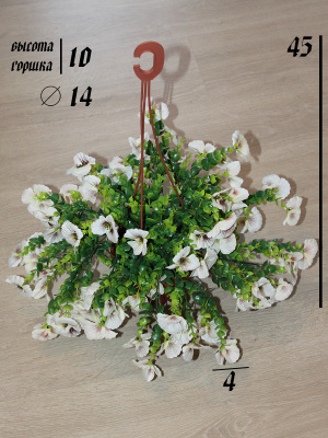 анютины глазки в подвесном кашпо