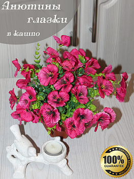 анютины глазки в кашпо