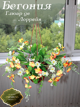 Цветы в подвесном кашпо