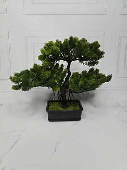 Искусственный еловый бонсай в горшке АЕ-00-96