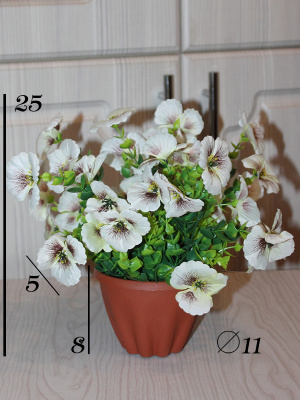 анютины глазки в кашпо