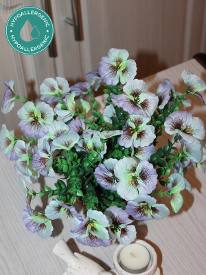 анютины глазки в кашпо